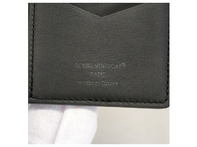 Organizer Louis Vuitton Monogram Shadow Card Case Nero - vista 5