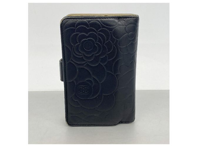 Cartera Chanel Camellia de piel de cordero Negro - vista 10