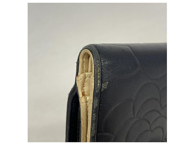 Cartera Chanel Camellia de piel de cordero Negro - vista 6