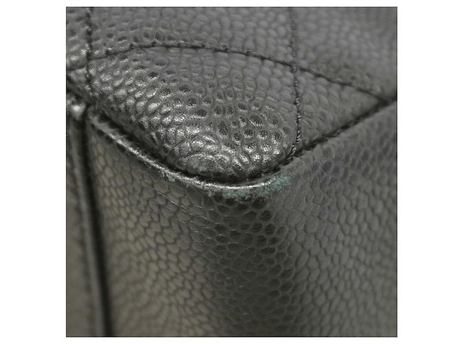 Borsa Tote Chanel in pelle di vitello martellata nera Nero - vista 6