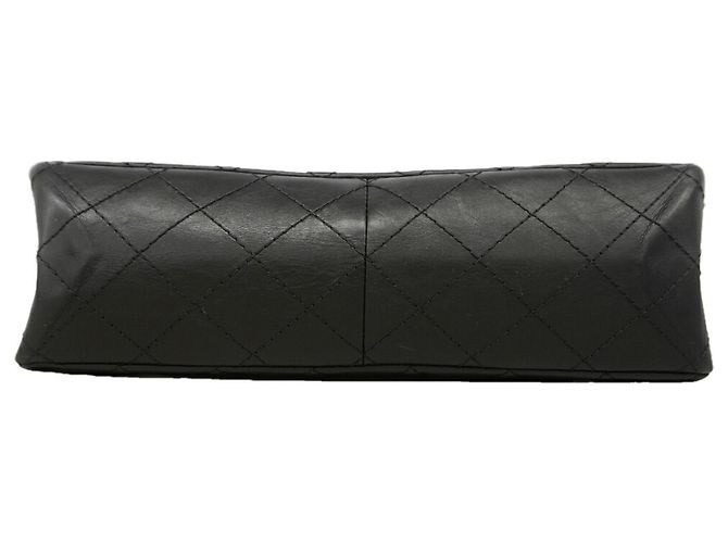 Borsa a tracolla Chanel 2.55 in vitello nero - vista 3
