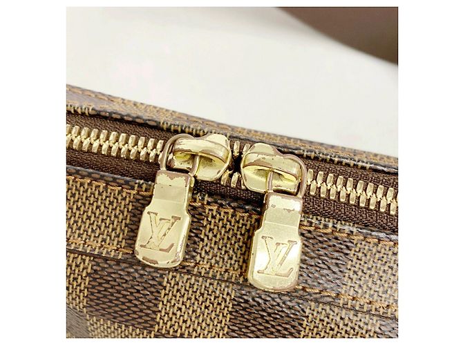 Borsa a tracolla Louis Vuitton Damier Geronimos in Ebene Damier ebene - vista 10