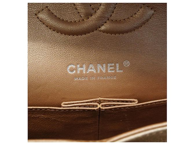 Borsa a tracolla Chanel Matelassé in Champagne Gold D'oro - vista 5