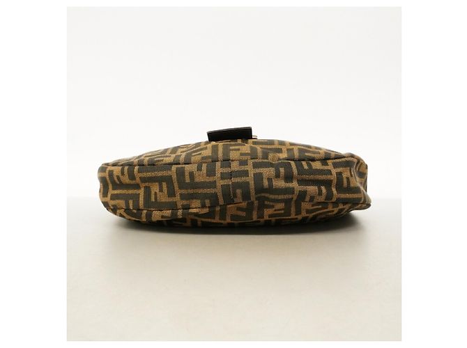 Borsa a tracolla Fendi Zucca in nylon e canvas Marrone - vista 3