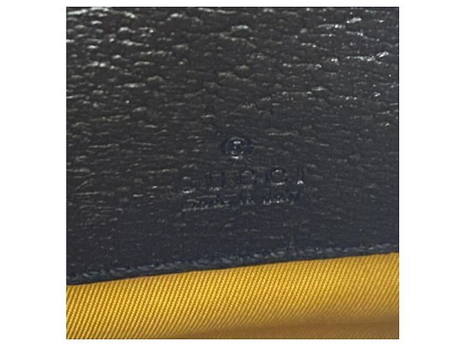 Borsa a tracolla Gucci Jumbo GG Nero Giallo - vista 5