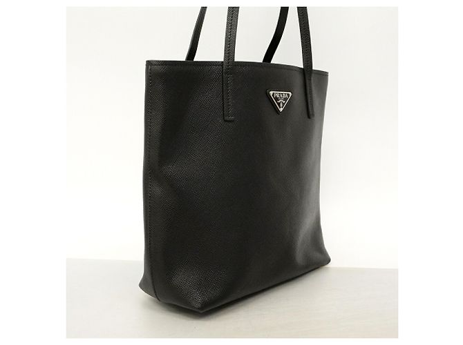Saco Tote Prada em couro Saffiano Preto - vista 2