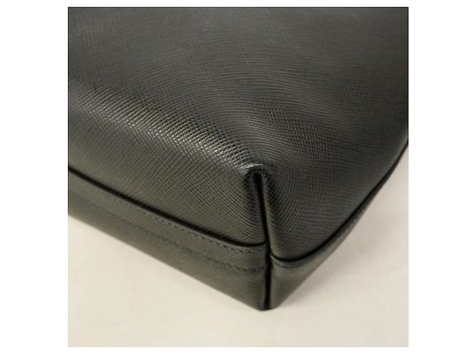 Saco Tote Prada em couro Saffiano Preto - vista 6