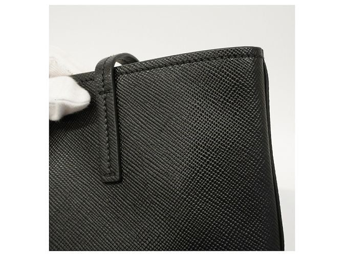 Saco Tote Prada em couro Saffiano Preto - vista 8