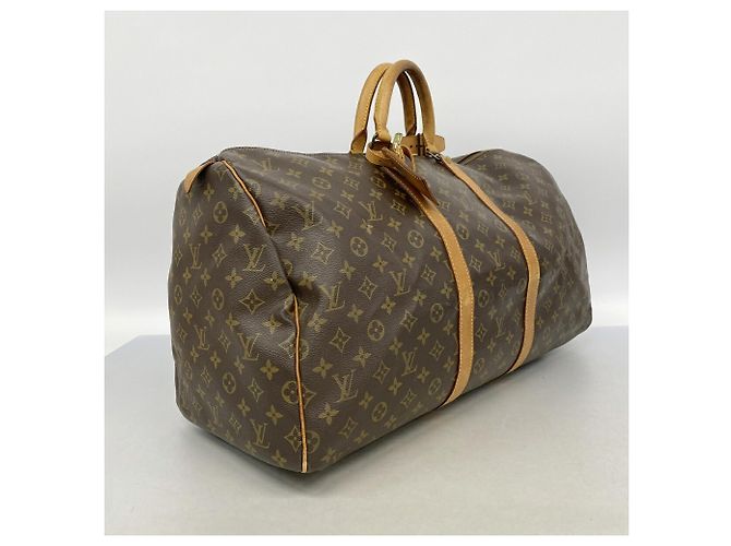 Borsa Louis Vuitton Boston Monogram Keepall 55 Marrone - vista 2