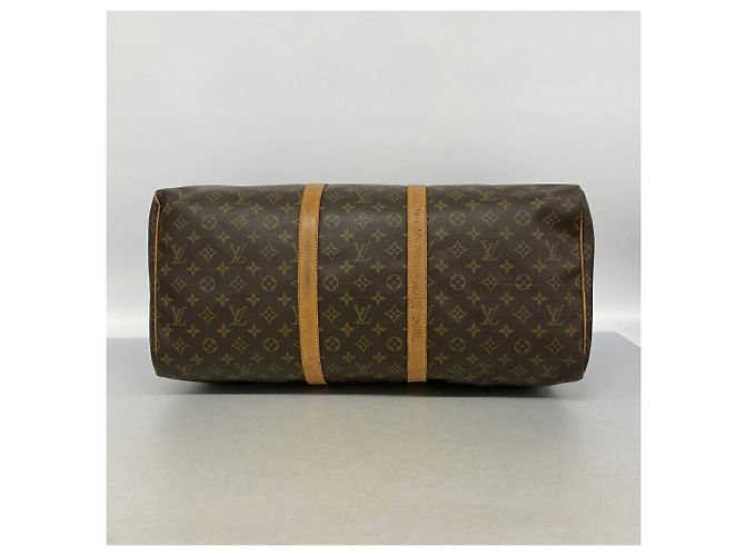 Borsa Louis Vuitton Boston Monogram Keepall 55 Marrone - vista 3