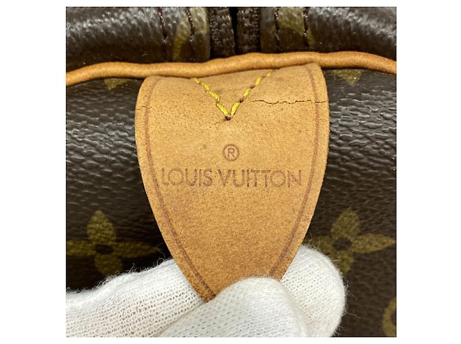Borsa Louis Vuitton Boston Monogram Keepall 55 Marrone - vista 5