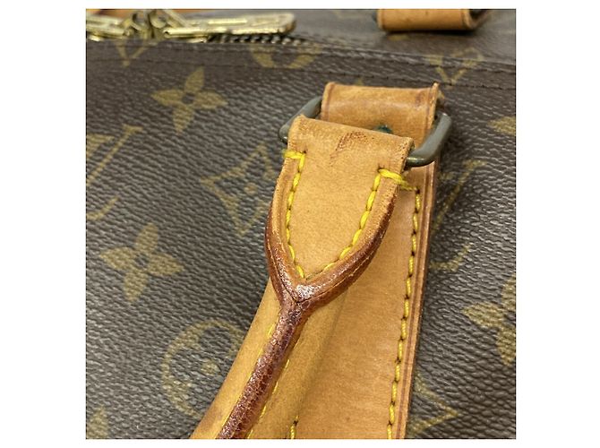 Borsa Louis Vuitton Boston Monogram Keepall 55 Marrone - vista 9
