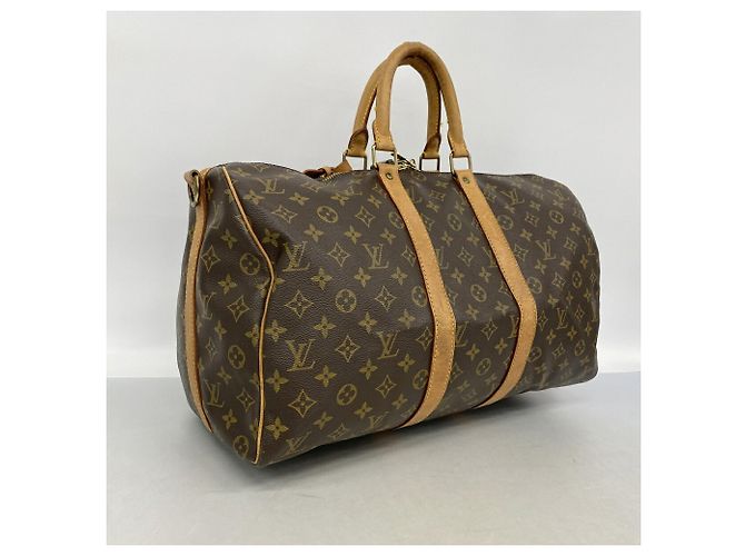 Louis Vuitton Monogram Keepall Bandoulière 45 Marrone - vista 2