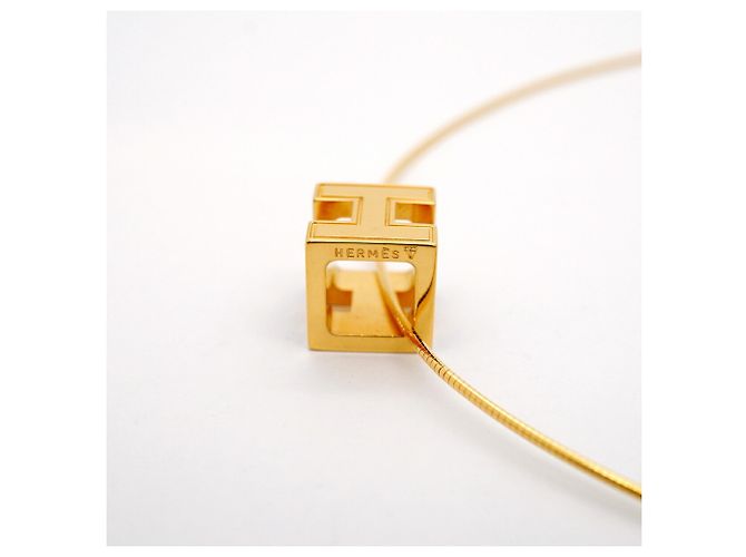 Hermès Collar Hermes Cage d'H Negro Dorado - vista 5