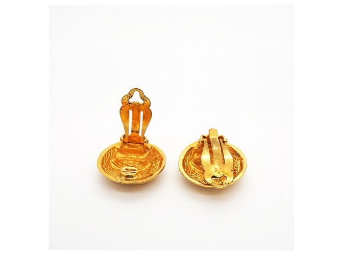 Pendientes de clip Chanel chapados en oro Dorado - vista 3