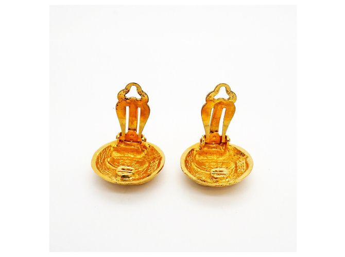 Pendientes de clip Chanel chapados en oro Dorado - vista 6
