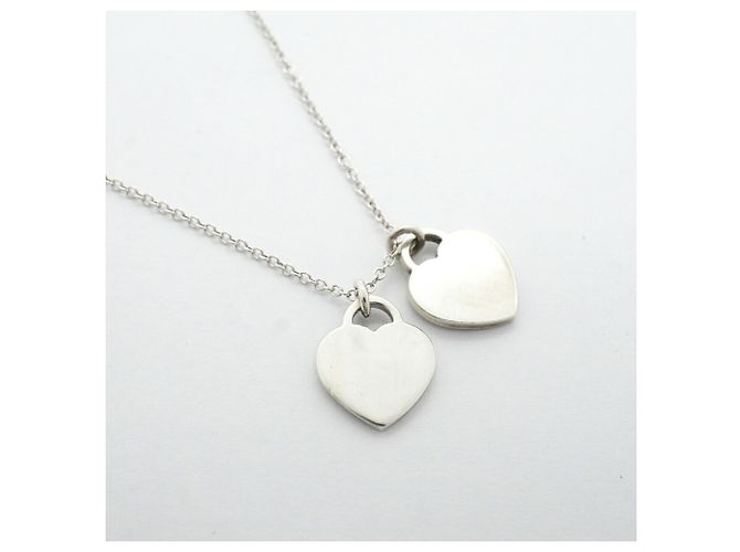 Autre Marque Collana Tiffany & Co. Double Return to Heart Blu - vista 2