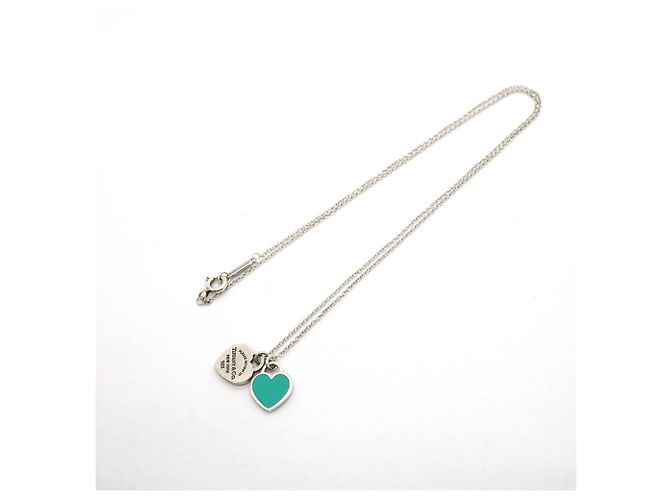 Autre Marque Collana Tiffany & Co. Double Return to Heart Blu - vista 3