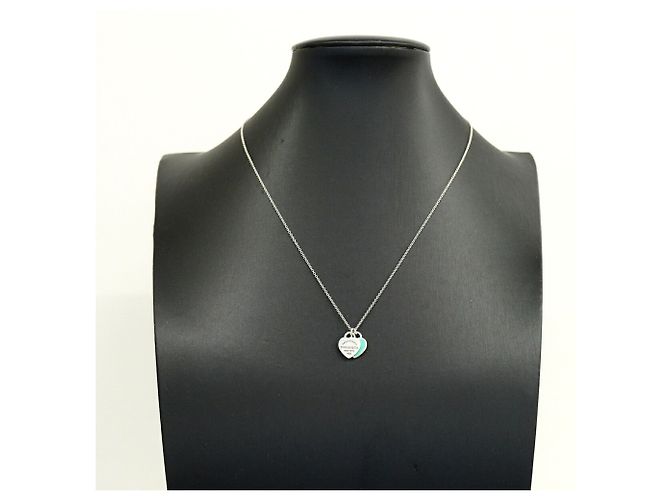 Autre Marque Collana Tiffany & Co. Double Return to Heart Blu - vista 7