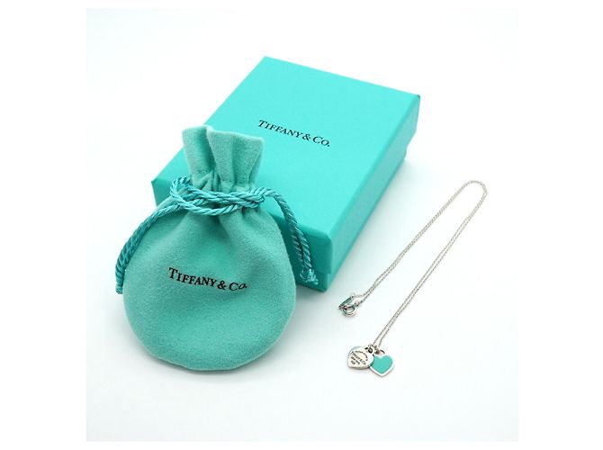 Autre Marque Collana Tiffany & Co. Double Return to Heart Blu - vista 8