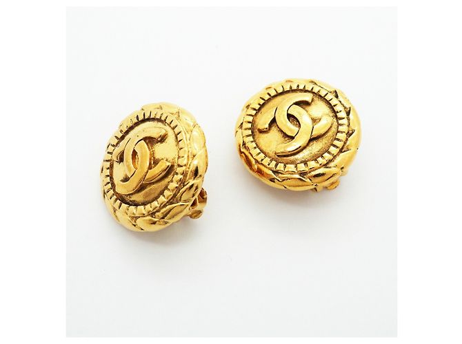 Chanel vergoldete Clip-Ohrringe Golden - Ansicht 2