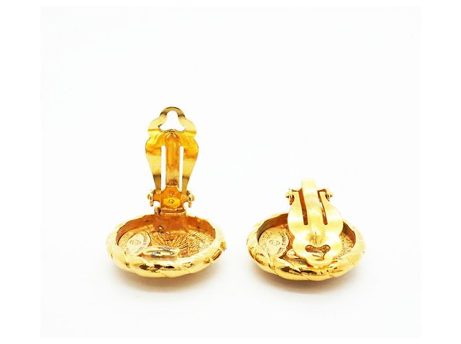 Chanel vergoldete Clip-Ohrringe Golden - Ansicht 3