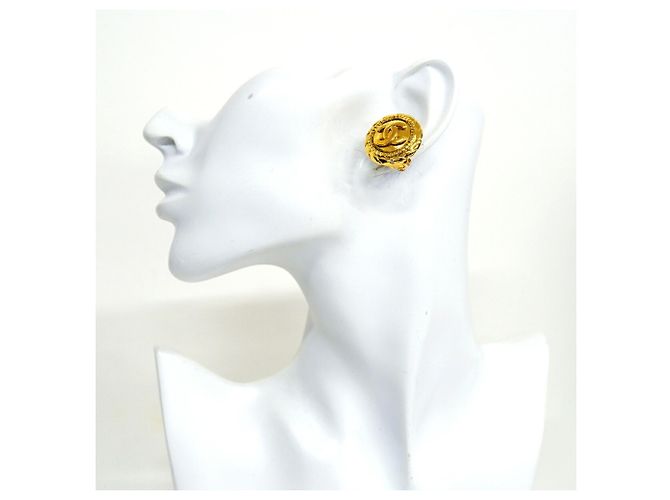 Chanel vergoldete Clip-Ohrringe Golden - Ansicht 5