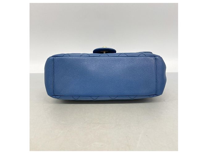 Timeless Bolsa de Ombro Chanel Matelassé com Corrente Azul - vista 3