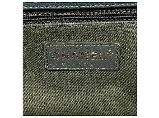Timeless Bolsa de Ombro Chanel Matelassé com Corrente Azul - vista 5