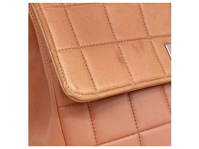 Bolsa de Ombro com Corrente Chanel Chocolate Bar Rosa - vista 10