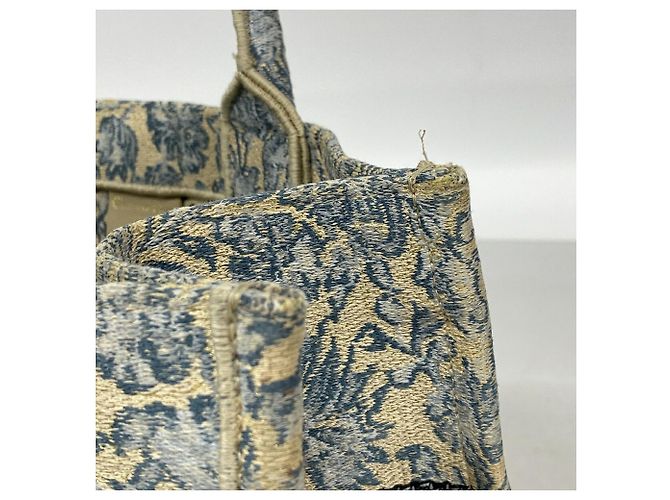 Christian Dior Book Tote Tasche aus Canvas Hellblau - Ansicht 7