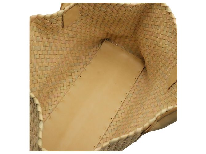 Borsa Tote Cabas MM Intrecciato Bottega Veneta Multicolore Beige - vista 6