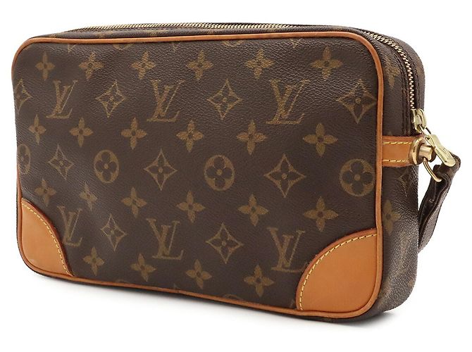Borsa Louis Vuitton Monogram Marly Dragonne GM Marrone - vista 3