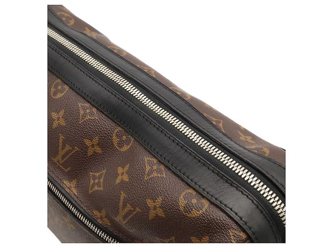 Louis Vuitton Monogram Macassar Torres Shoulder Bag Brown Black - view 7