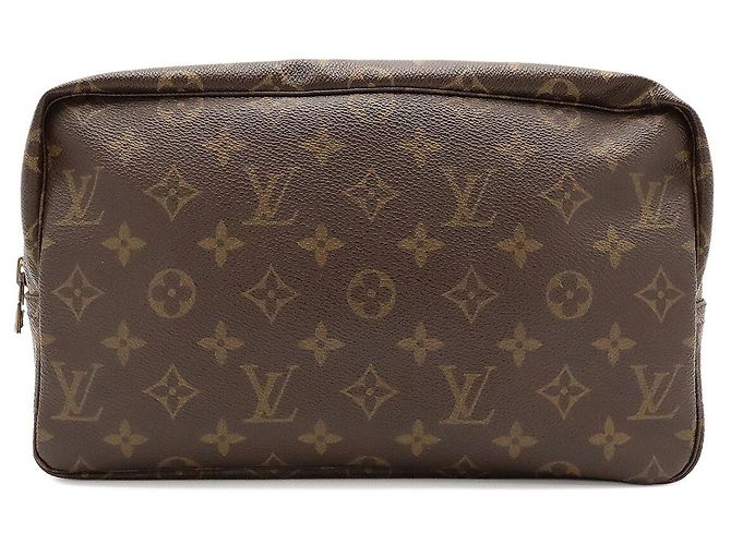 Louis Vuitton Monogram Trousse Toilette 28 Clutch Bag Marrone - vista 2