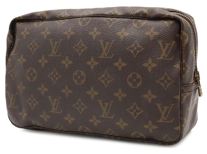 Louis Vuitton Monogram Trousse Toilette 28 Clutch Bag Marrone - vista 3