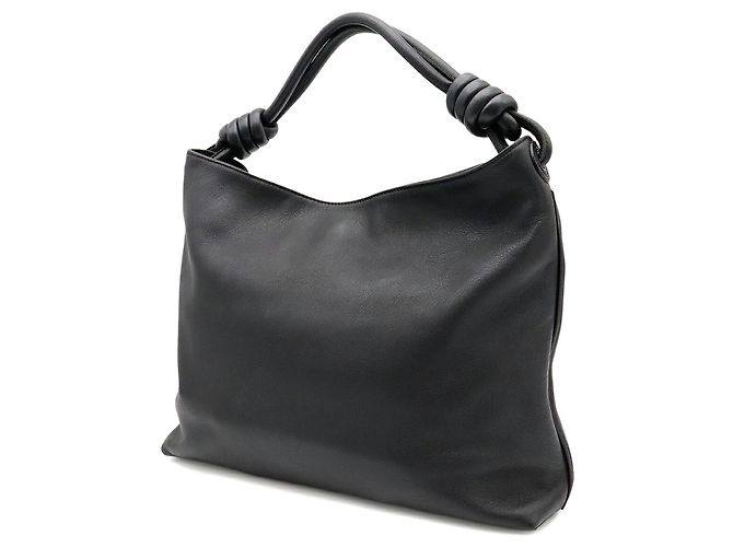 Borsa a tracolla Loewe Flamenco Hobo Small Anagram Nero - vista 3