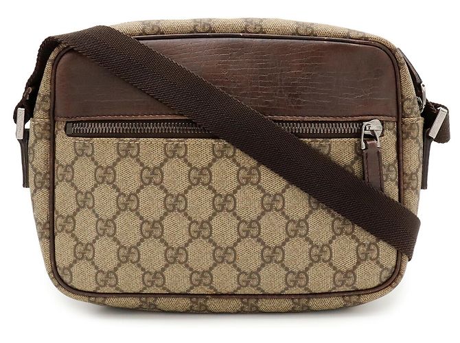 Borsa a tracolla/Pochette GUCCI GG Plus Beige Cachi Marrone scuro - vista 2
