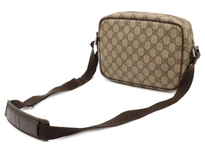 Borsa a tracolla/Pochette GUCCI GG Plus Beige Cachi Marrone scuro - vista 3