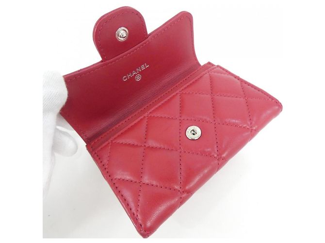 Chanel Timeless Classic Card Case Roja - vista 5