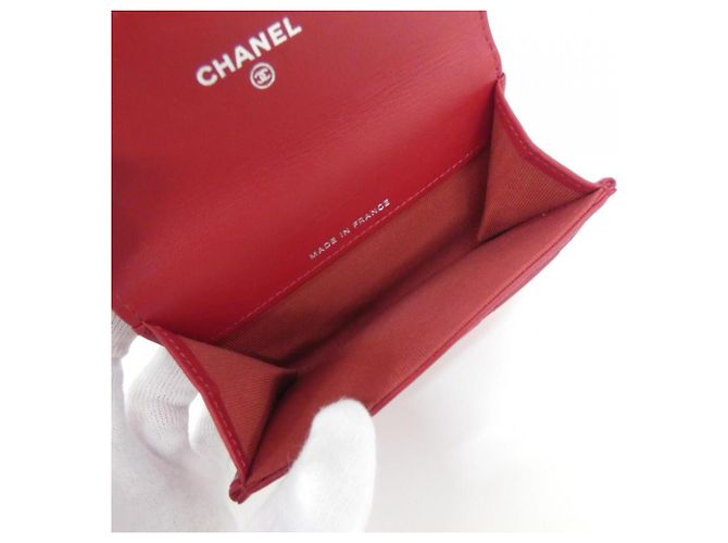 Chanel Timeless Classic Card Case Roja - vista 6