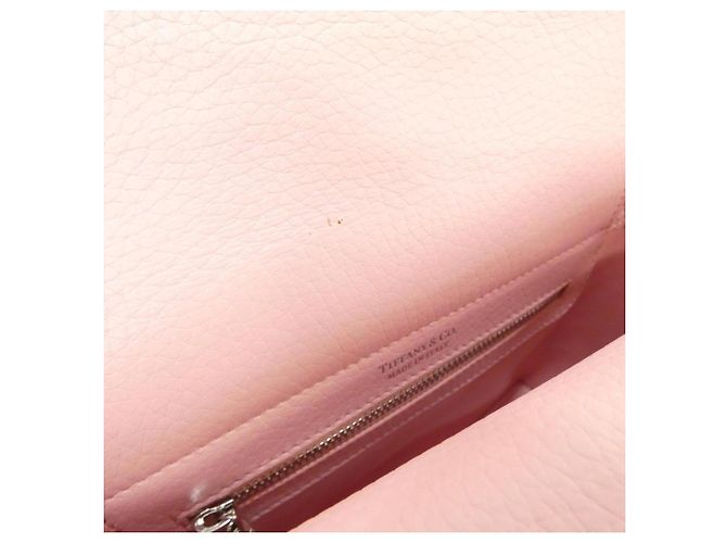 Autre Marque Borsa a mano in pelle rosa Tiffany - vista 10