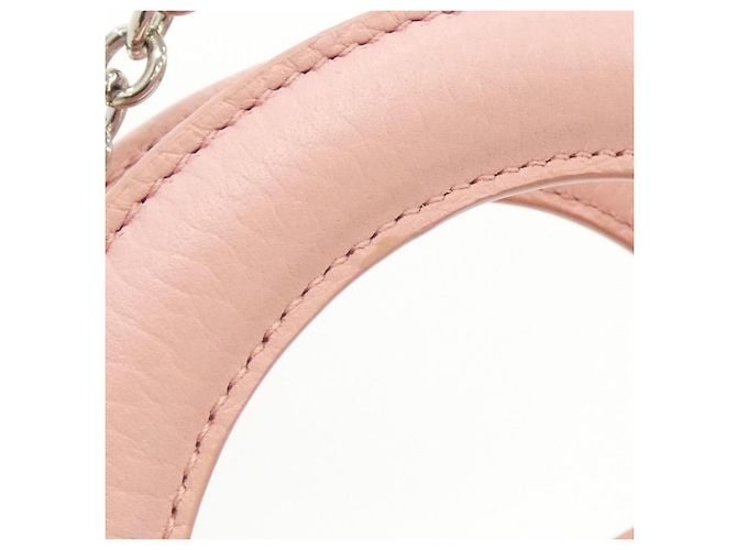Autre Marque Borsa a mano in pelle rosa Tiffany - vista 7