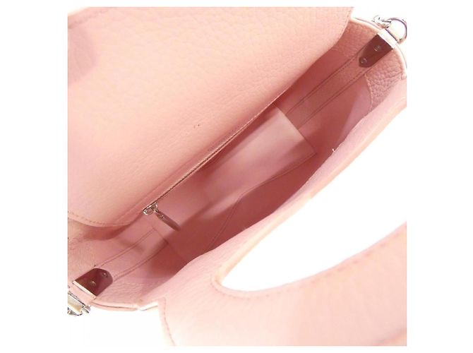 Autre Marque Borsa a mano in pelle rosa Tiffany - vista 9