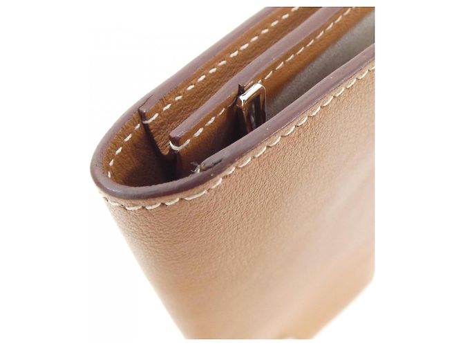 Hermès Carteira Longa Combinada Hermes Citizen Twill Marrom Dourado - vista 4