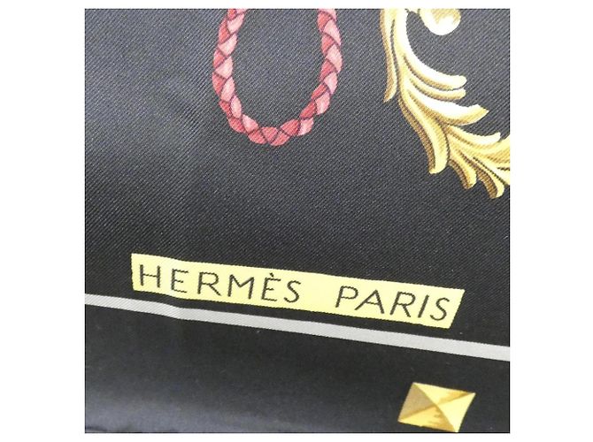 Hermès Pañuelo Hermes LES CLES Muffler Negro - vista 2