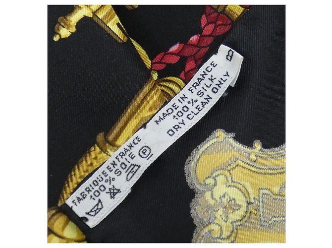 Hermès Pañuelo Hermes LES CLES Muffler Negro - vista 8