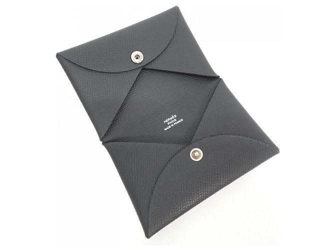 Hermès Porte-cartes Hermes Calvi Noir - vue 4