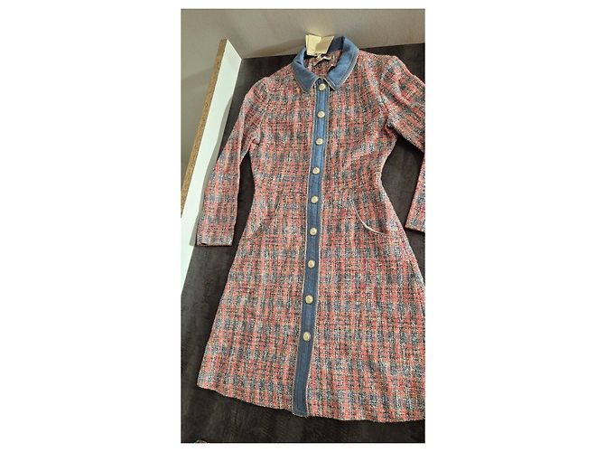 Abito in tweed multicolore Maje Bianco Rosso Blu - vista 13