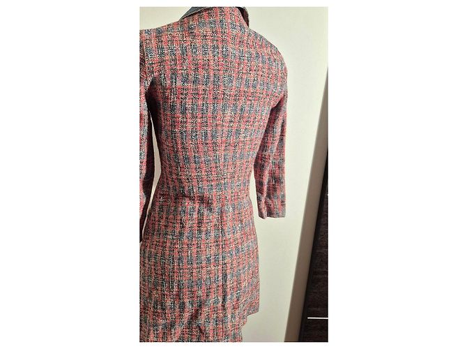 Abito in tweed multicolore Maje Bianco Rosso Blu - vista 14
